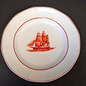 Vintage Wedgewood rust "Flying Cloud"  10" Dinner plate Georgetown Collection